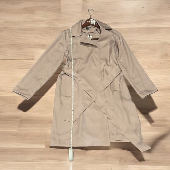 Express Light Pink Trench Jacket | Silky Feel | Size Medium - Picture 3 of 5